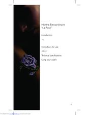 Jaeger-leCoultre La Rose Instructions For Use Manual