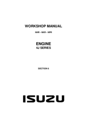 Isuzu NPR 4J Series Workshop Manual