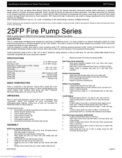 American Machine & Tool 25FP Series Specifications Information And Repair Parts Manual