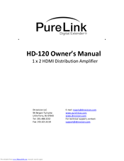 PureLink HD-120 Owner's Manual