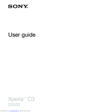 Sony Xperia C3 D2533 User Manual