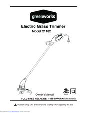 GreenWorks 21182 Owner's Manual