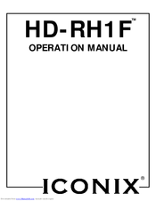 ICONIX HD-RH1F User Manual
