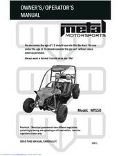 Metal Motorsports 150KT Owner's Manual