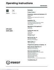Indesit DPG 66B1 Operating Instructions Manual