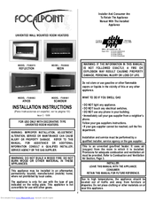 FocalPoint F500083 Installation Instructions Manual