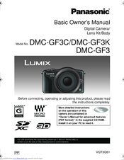 Panasonic DMC-GF3C Owner's Manual