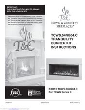 Town & Country Fireplaces TCWS.54NG04.C Instructions Manual
