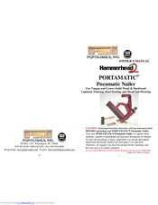 Porta-Nails PORTAMATIC Owner's Manual