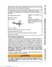 Mercury 225 Sport XS OptiMax User Manual