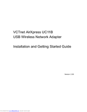 Zida VCTnet AirXpress UC11B Installation And Getting Started Manual
