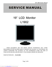HP L1902 Service Manual