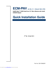 Avalue Technology ECM-PNV Quick Installation Manual