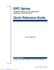 Avalue Technology EPC-LX800W Quick Reference Manual