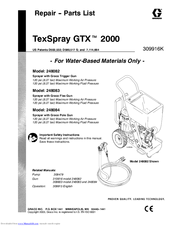 Graco TexSpray GTX 248082 Repair Parts Manual
