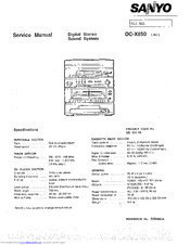 Sanyo DC-X850 Service Manual