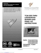 Town & Country Fireplaces TC36.NGST07CB Instructions Manual