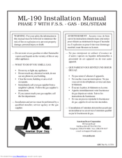 American Dryer Corp. ML-190 Installation Manual