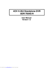 Acard ADR-7604HC User Manual