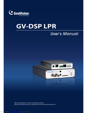 GeoVision Gv-dsp lpr v2 User Manual