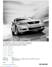 Lexus GS300 Installation Instructions Manual