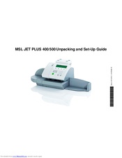 MSL JET PLUS 400 Setup And Instruction Manual