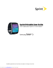 Samsung Sprint Gear S User Manual