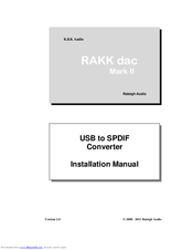 Raleigh Audio RAKK DAC Mark II Installation Manual