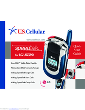 LG UX390 Quick Start Manual