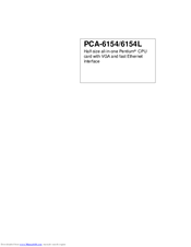 Advantech PCA-6154 User Manual