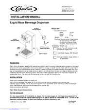 Cornelius Liquid Base Beverage Dispenser Installation Manual