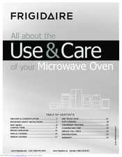 Frigidaire Microweve oven Use & Care Manual