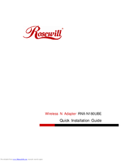 Rosewill RNX-N180UBE Quick Installation Manual