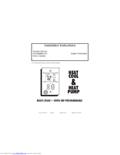 Carrier TSTATCCPF701 Installation Instructions Manual