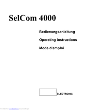 Team SelCom 4000 Operating Instructions Manual