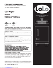 LoLo LCF15TPF-N Operator's Manual