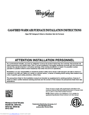 Whirlpool Gold WFD195 Installation Instructions Manual