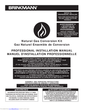 Brinkmann Natural Gas Conversion Kit Installation Manual