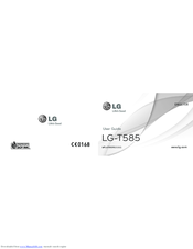 LG LGT585 User Manual