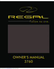 Regal 3760 Owner's Manual