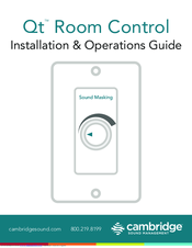 CAMBRIDGE Qt Room Control Installation & Operation Manual