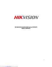 HIKVISION DS-9600NI-SH Series User Manual