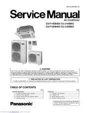 Panasonic CS-F18DB4E5 Service Manual