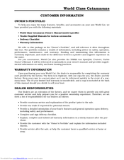 World Cat 270ECS 2003 Customer Information