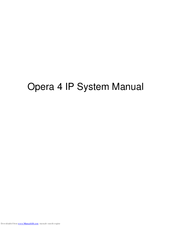 Opera 4 IP System Manual
