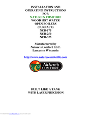 Nature's Comfort NCB-175 Installation And Operating Instructions Manual