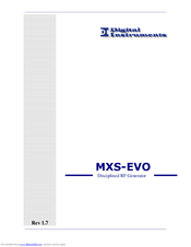 Digital Instruments MXS-EVO Manual Manual