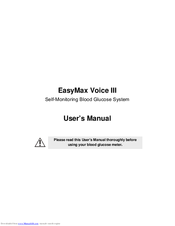 EPS Bio Technology EasyMax Voice III User Manual