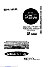 Sharp VC-H690X Operation Manual