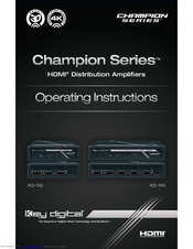 Key Digital Champion KD-1X2 Operating Instructions Manual